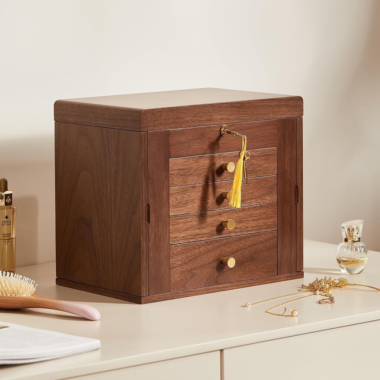 Chosin/Homruilink Black Walnut Jewelry Boxes