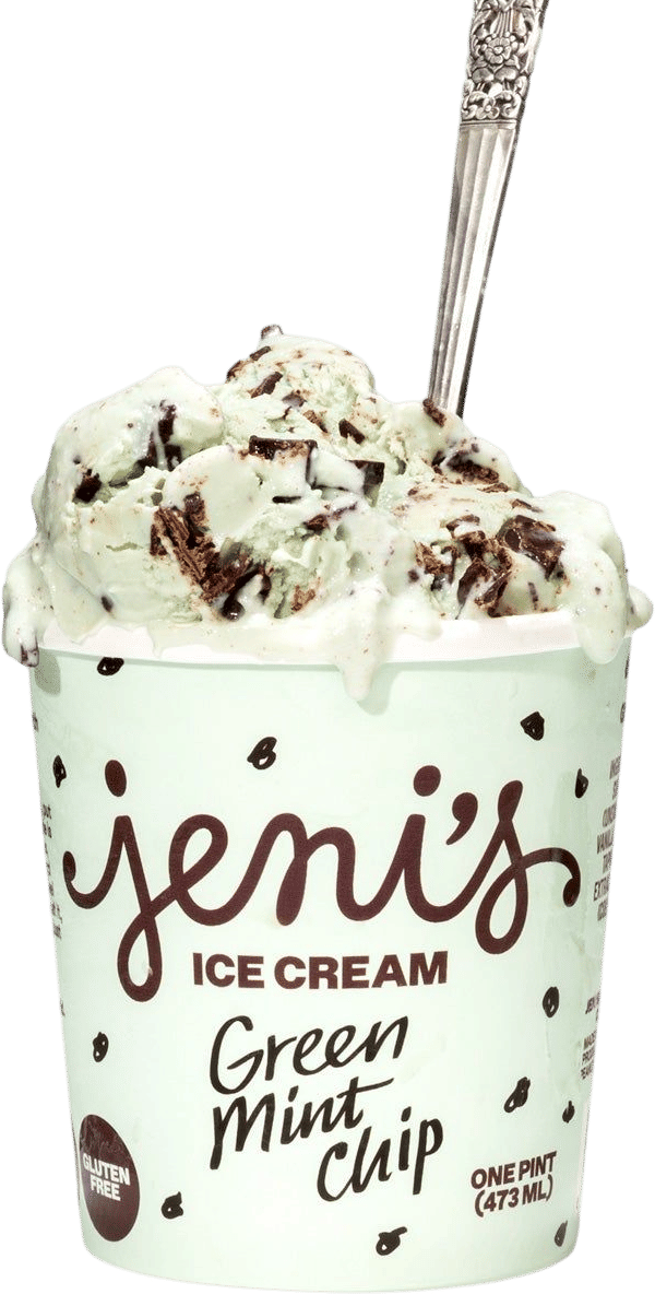 Green Mint Chip Ice Cream