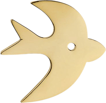 Bird Backplate, Polished Brass