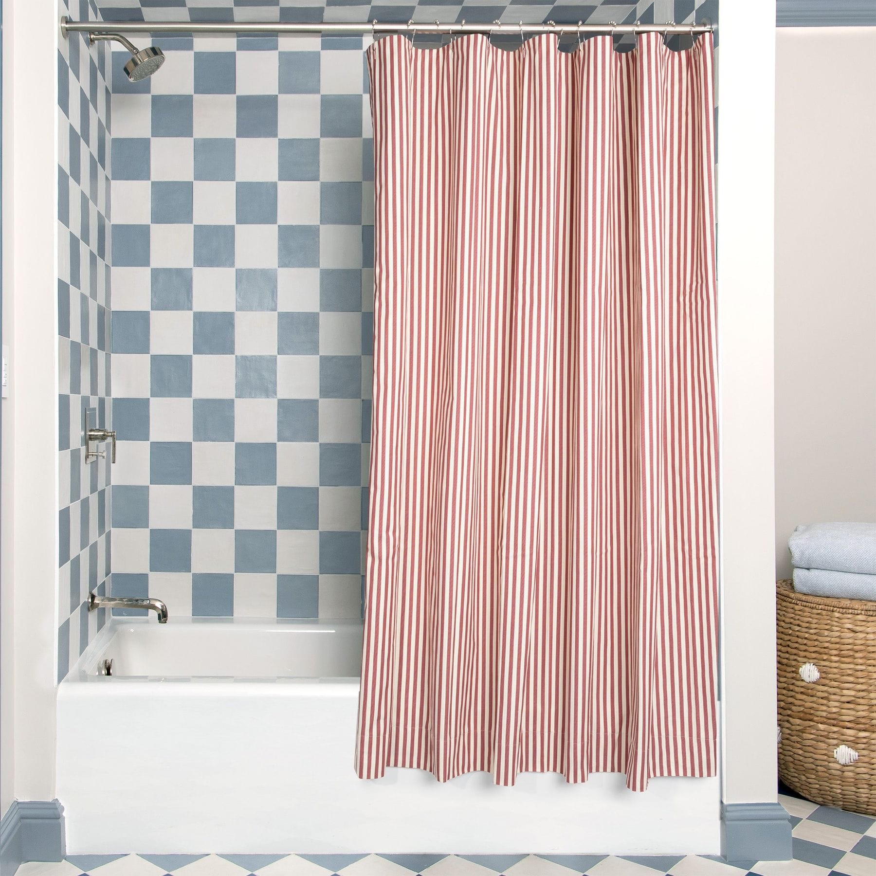 Louisa Cranberry Shower Curtain
