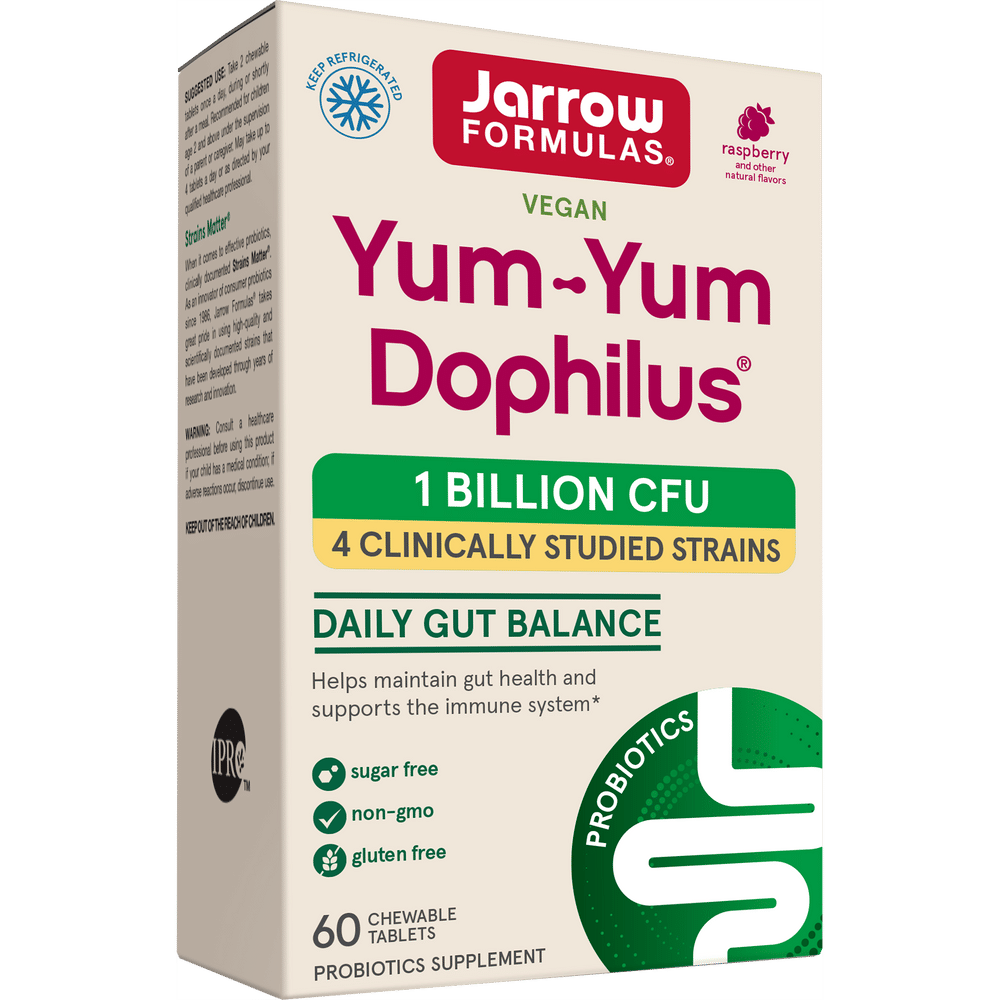 Jarrow Yum-Yum Dophilus Kids Probiotic Raspberry