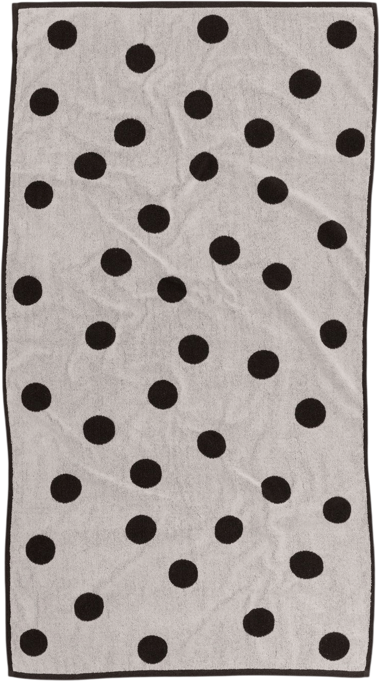 Baggu Bath Towel Cream and Black Polka Dot