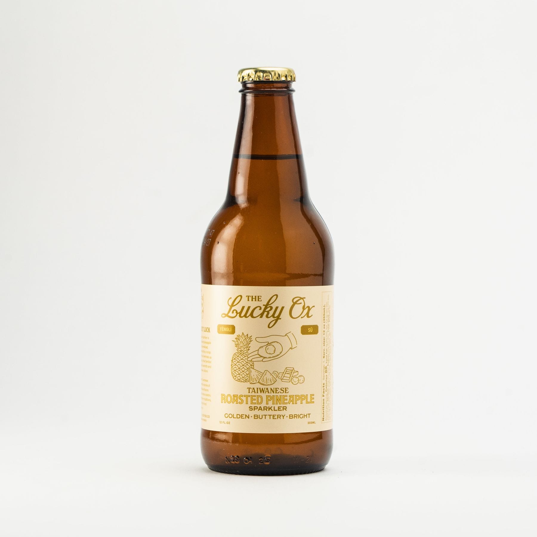 The Lucky Ox Taiwanese Roasted Pineapple Sparkler 12-Pack
