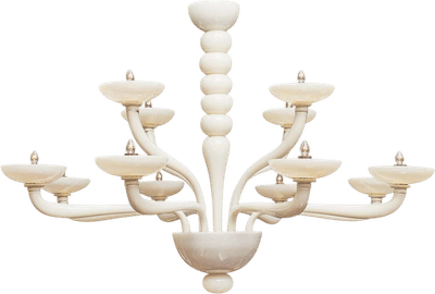 Murano Glass Ivory Chandelier