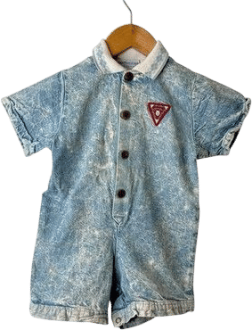 Vintage 1990s Acid Wash Denim Romper