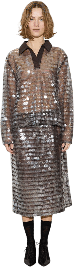 Veneda Shirt & Skirt Combo
