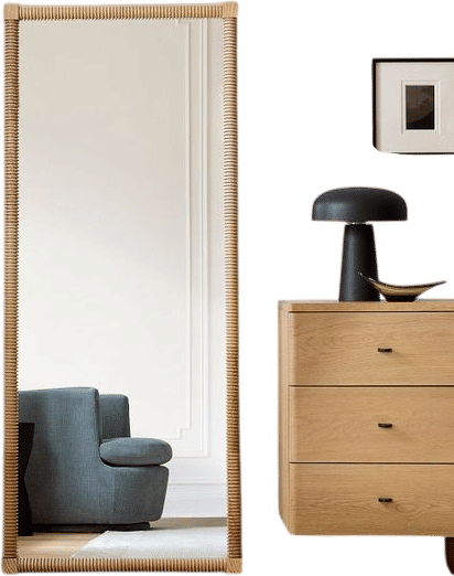 Peyton Wood Floor Mirror