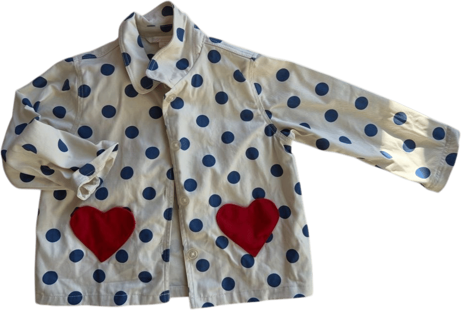 Polka Dot Heart Pocket Jacket