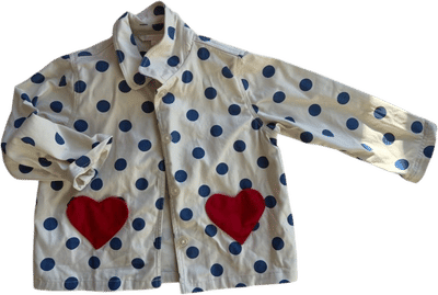 Polka Dot Heart Pocket Jacket