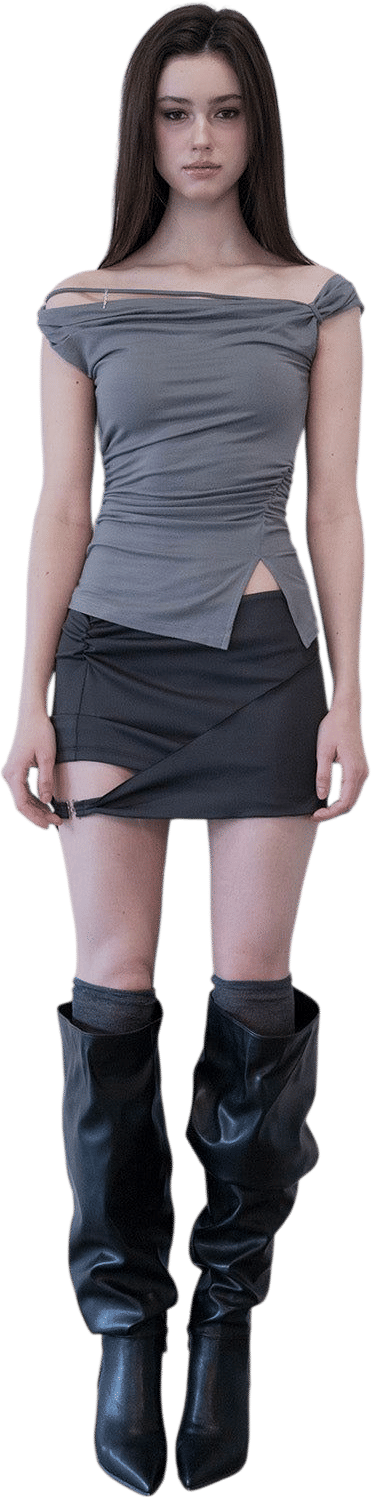 Draped Strap Sleeveless Top