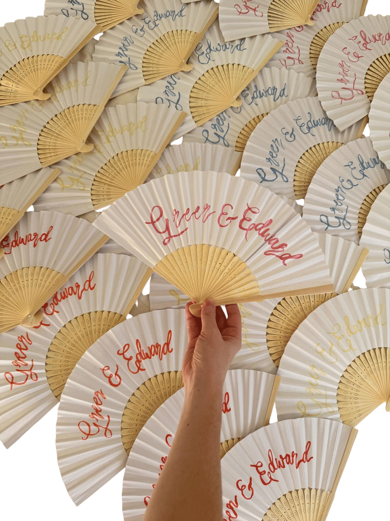 Custom hand fans
