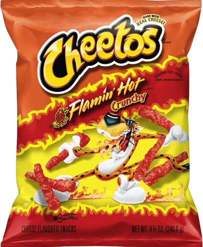 cherry slurpee and flamin’ hot cheetos
