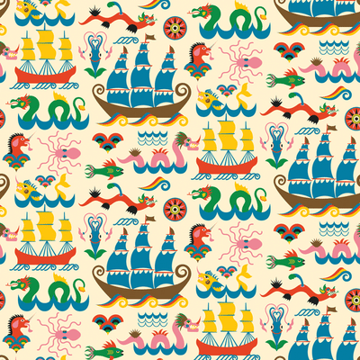 Sea Creatures Wrapping Paper