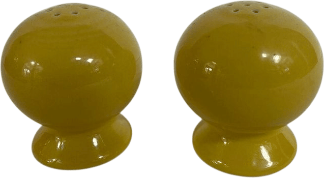 Vintage Fiesta Ware Salt and Pepper Set in Sunflower Yellow