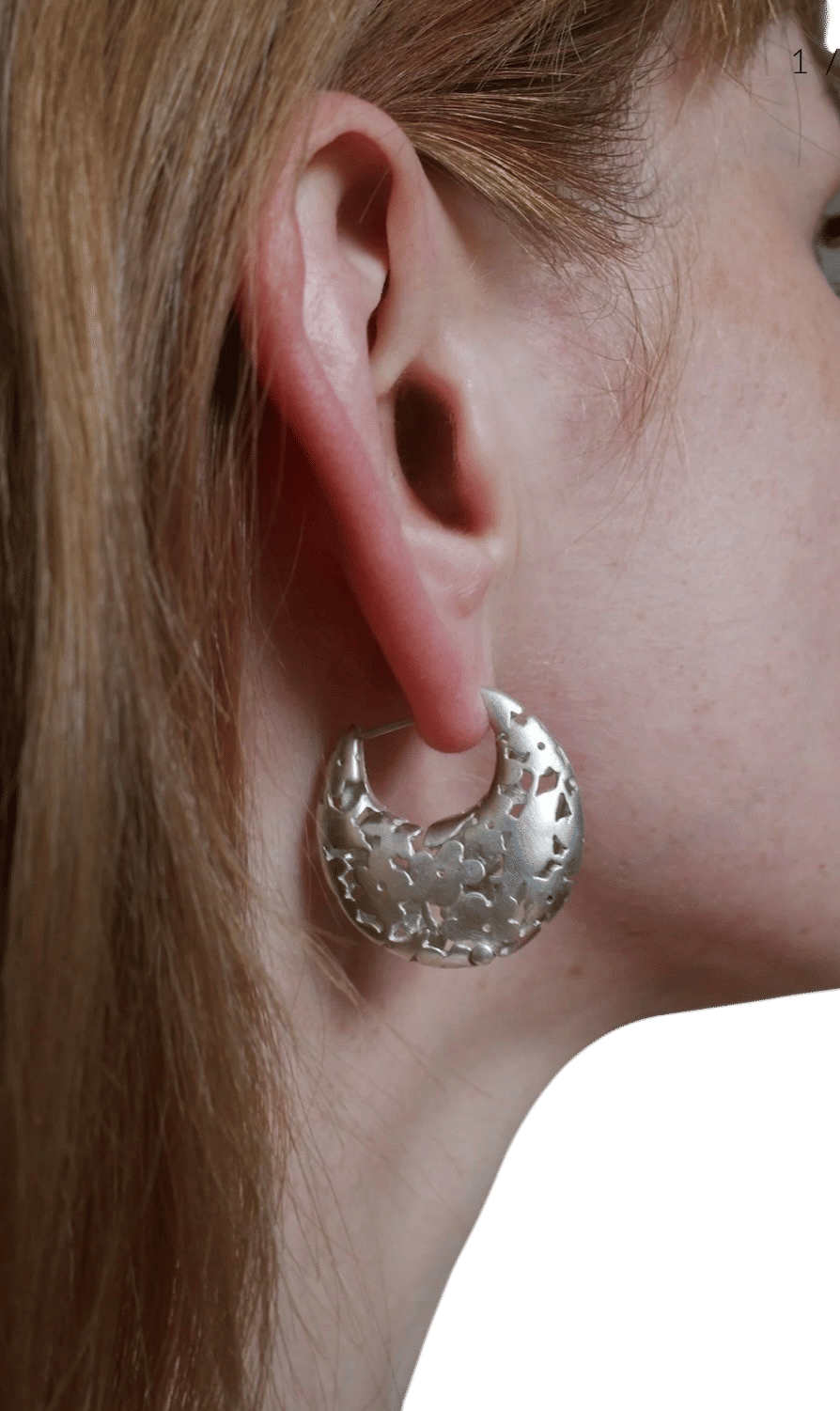 Lace Crescent Hoops (Shana Cave)