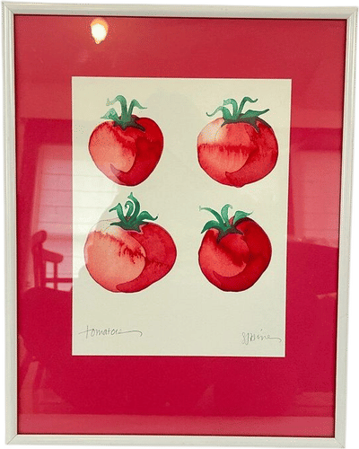 Vintage Tomatoes Watercolor Art Print