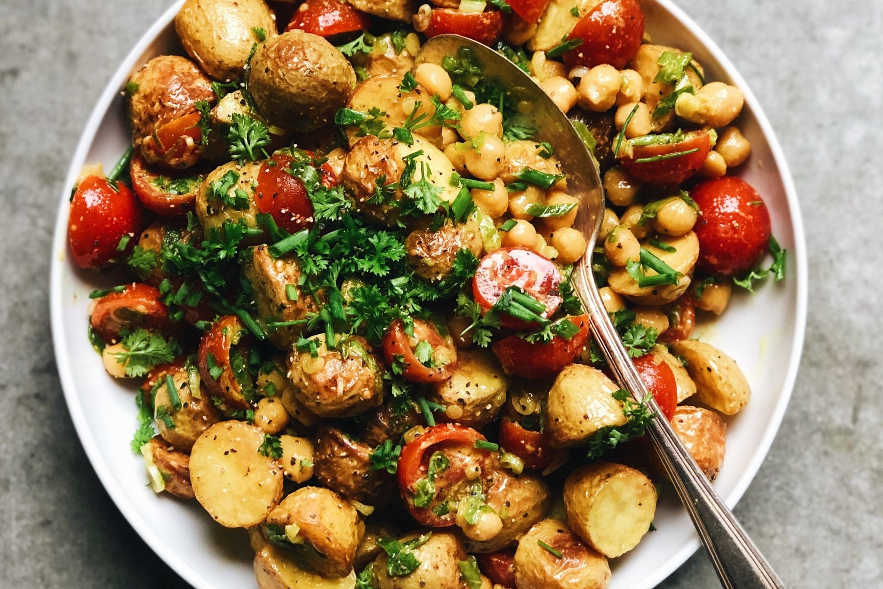 Flourist's Chickpea + Roasted Potato Salad