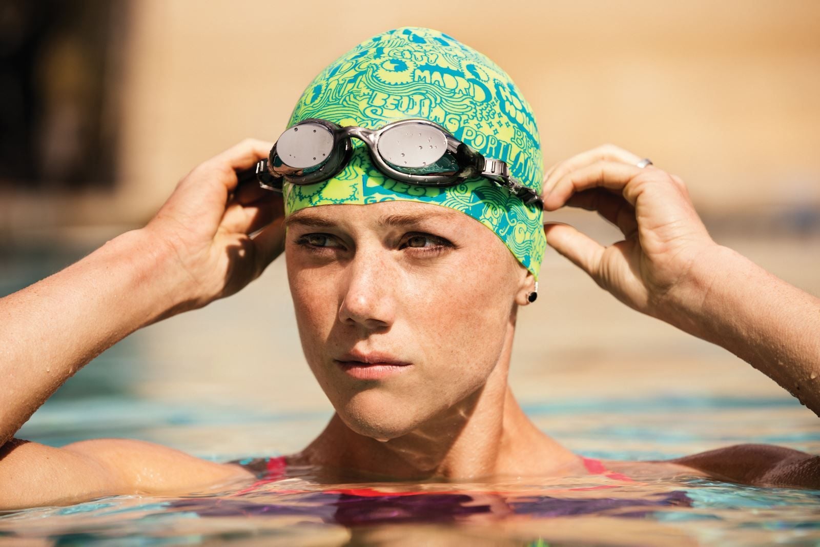 Always wear a swim cap