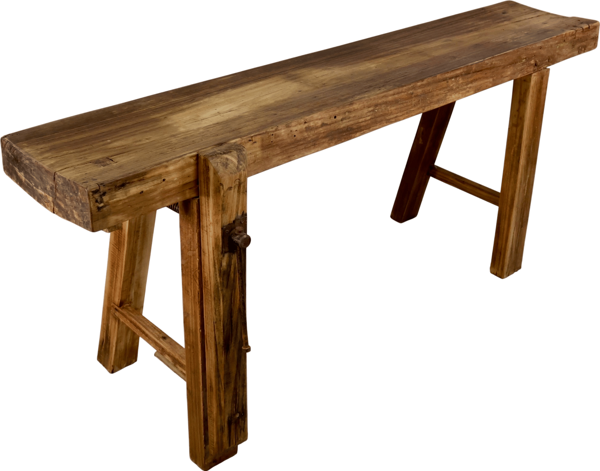 EUR525B REFINISHED NARROW FRENCH CARPENTER BENCH