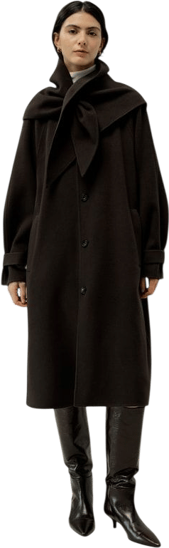 Oversize Silk Wool Blend Double Face Coat
