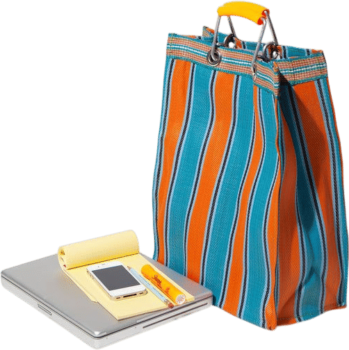 PUEBCO Recycled Plastic Stripe Bag - Rectangle D15