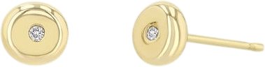 14k Small Diamond Nugget Stud Earrings