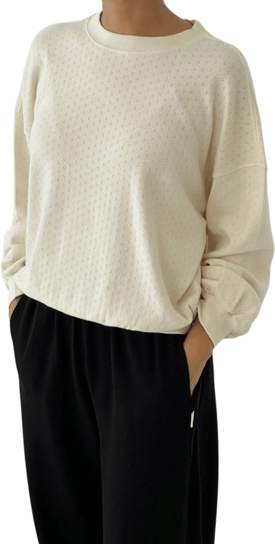 Pointelle Core Sweatshirt