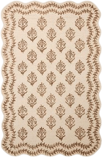 Lisette Wool Hooked Rug - Ivory & Natural