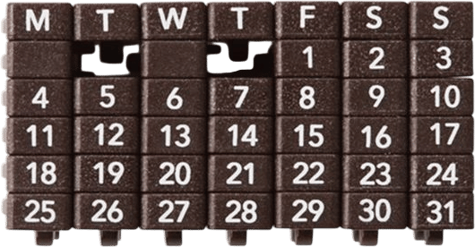 Perpetual Calendar Rubber Stamp