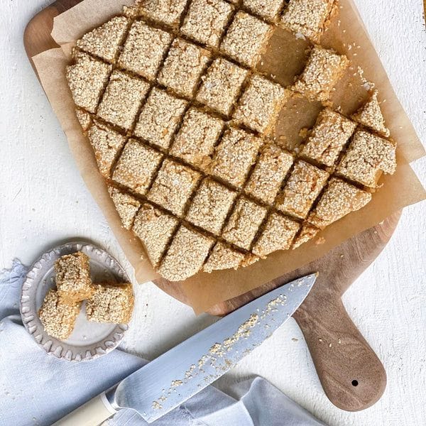 White chocolate Halva Blondies