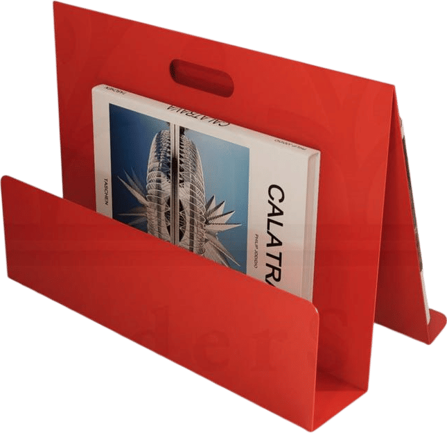 Modern Steel Magazine Rack