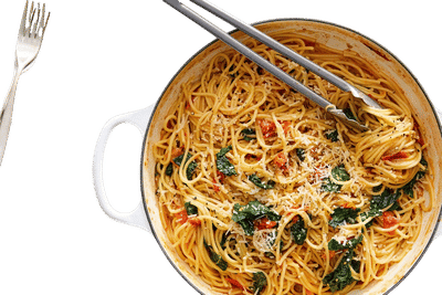 One-Pot Spaghetti With Cherry Tomatoes and Kale Recipe