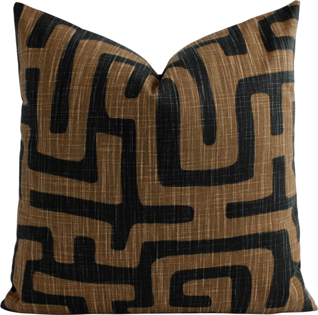 Brown Geometric Pillow Cover