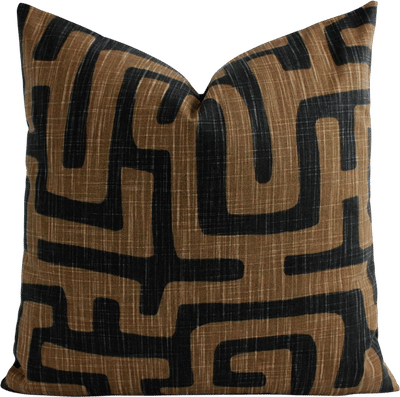 Brown Geometric Pillow Cover