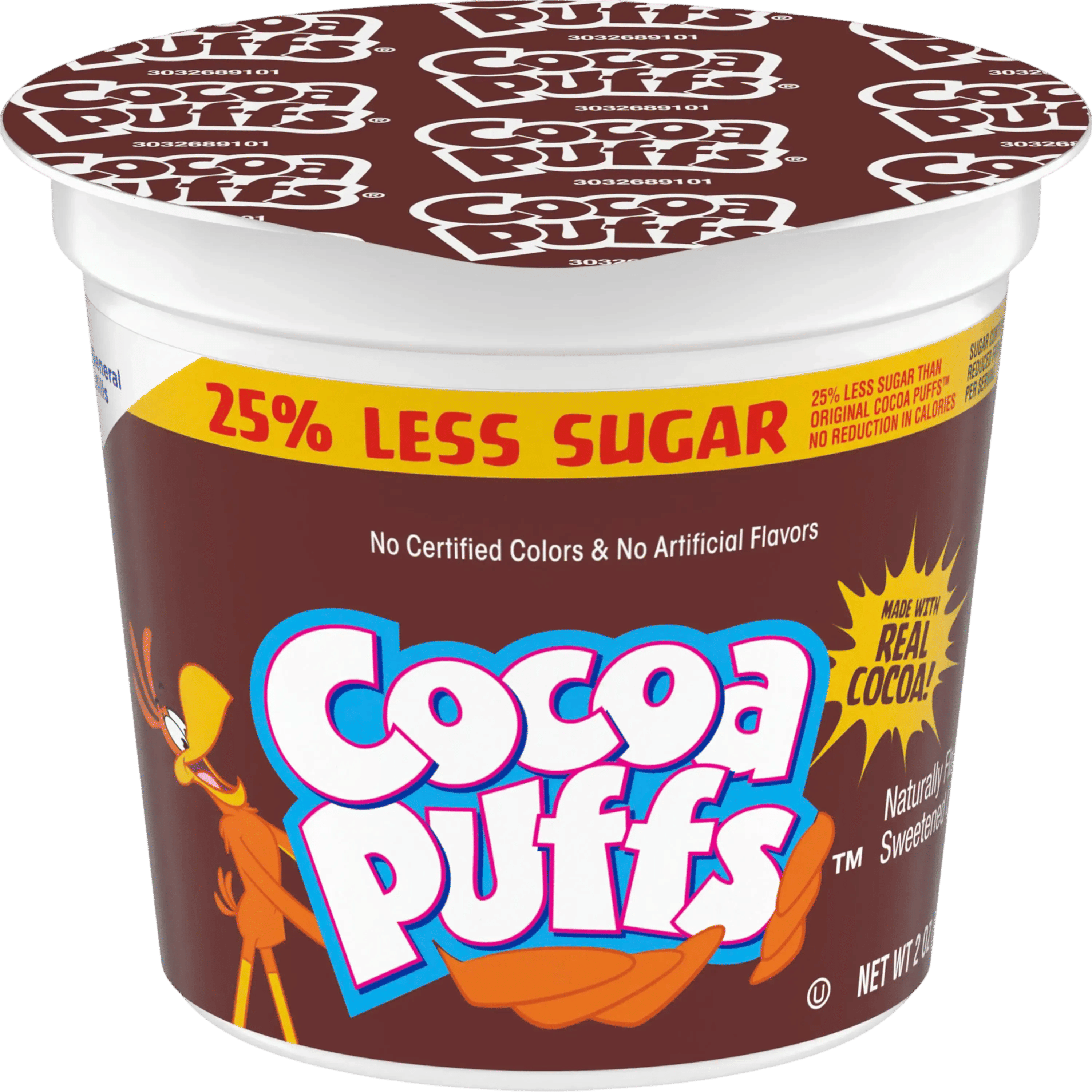 cocoa puffs with iced caramel latte as the milk