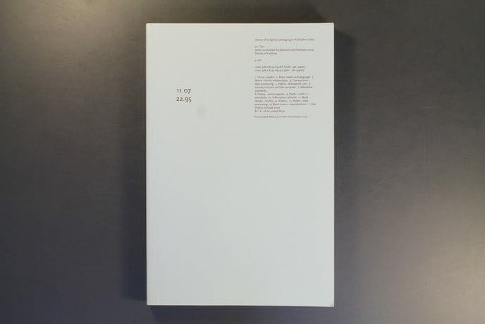 Seven Controlled Vocabularies and Obituary 2004. The Joy of Cooking by Tan Lin