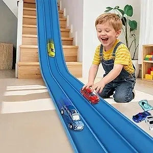 3-Lane Flexible Race Track for Kids
