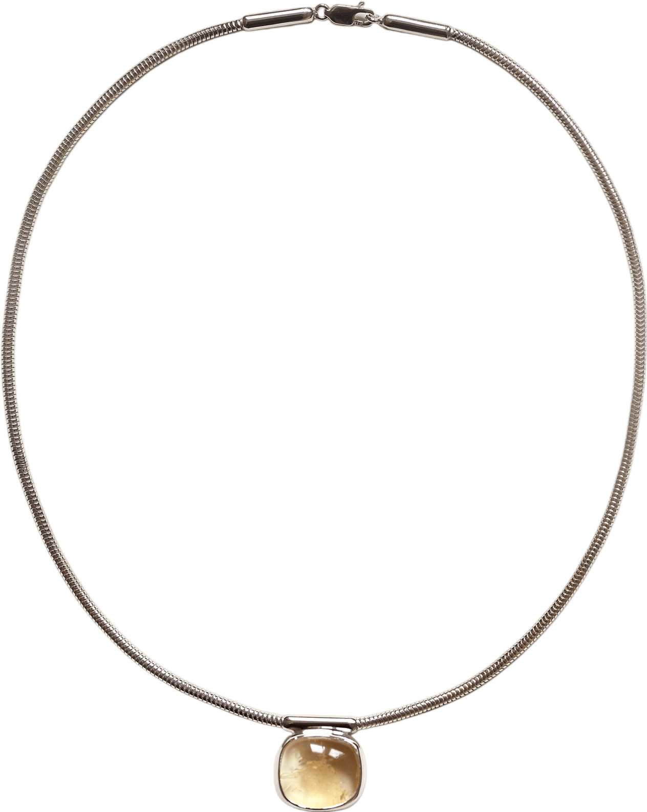 Rectangular Citrine Necklace