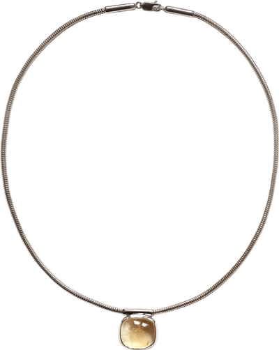 Rectangular Citrine Necklace