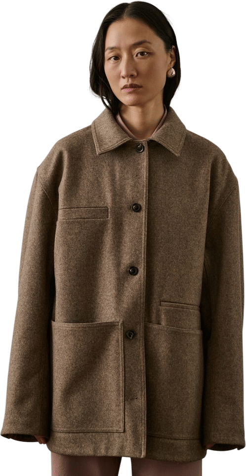 Domingo Jacket - Chestnut - Wool - Woman