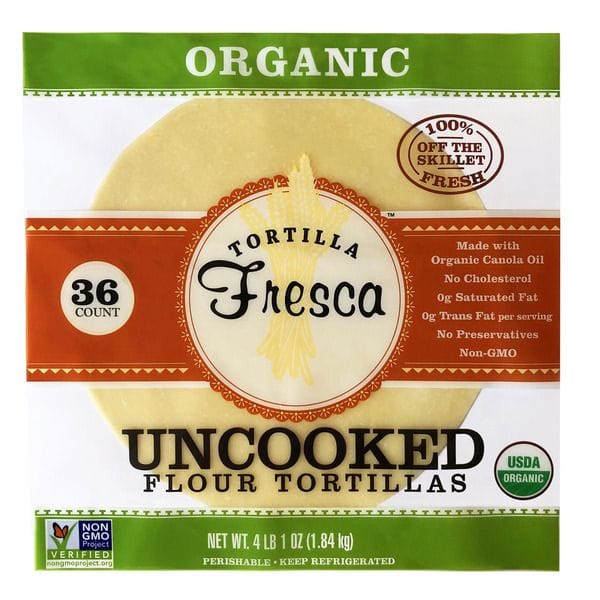organic uncooked tortillas