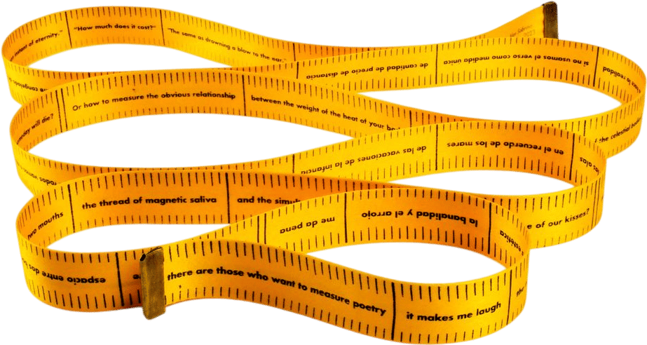 Alan Sobrino's poetry measuring tape (Cinta Para Medir)