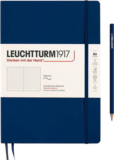 Navy Softcover B5 Dotted Notebook | Leuchtturm 1917
