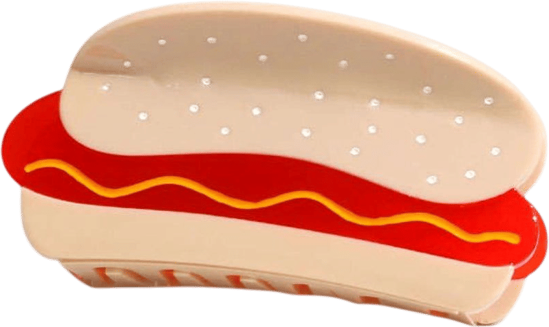 Hot Dog Hair Claw Clip