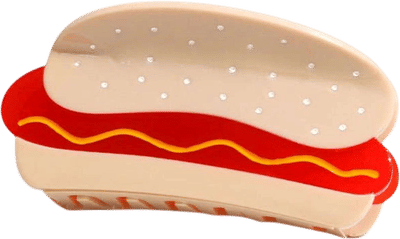 Hot Dog Hair Claw Clip