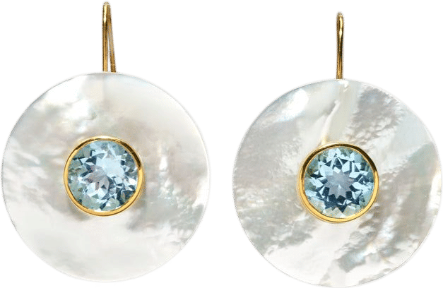 Lizzie Fortunato Taj Earrings in Blue Topaz
