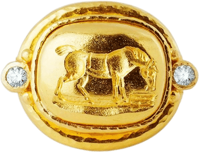 'Grazing Horse' Diamond Ring
