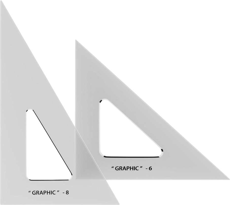 ALVIN - 10 inches Smoke-Tint Acrylic Triangle Ruler 30/60 Degrees, Multipurpose Tool for Drafting, Design, and Architecture, Great for Machining and Woodworking