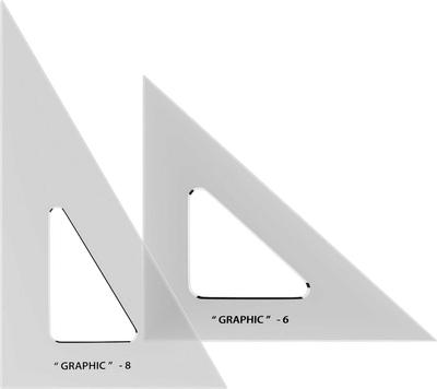 ALVIN Smoke-Tint Acrylic Triangle Ruler (10" 30/60 Degree)