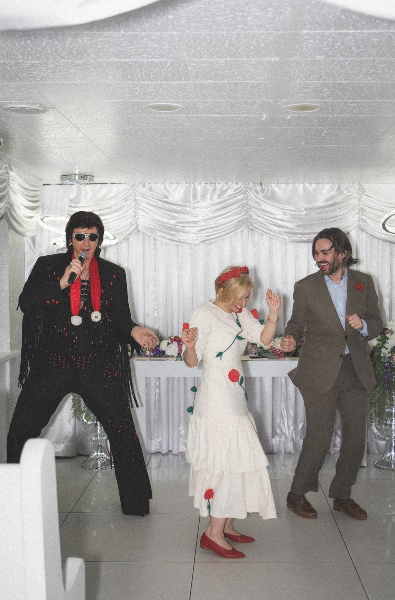 doing the little white chapel with Elvis